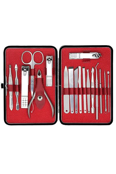 zenifique Manicure and Pedicure Kit, Zenifique, Black&Red, With Storage Case, 18 Pieces