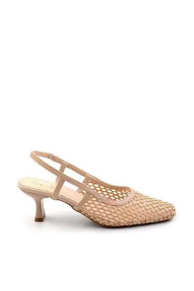 Bambi Beige Women's Classic Heeled Shoes K01209102522