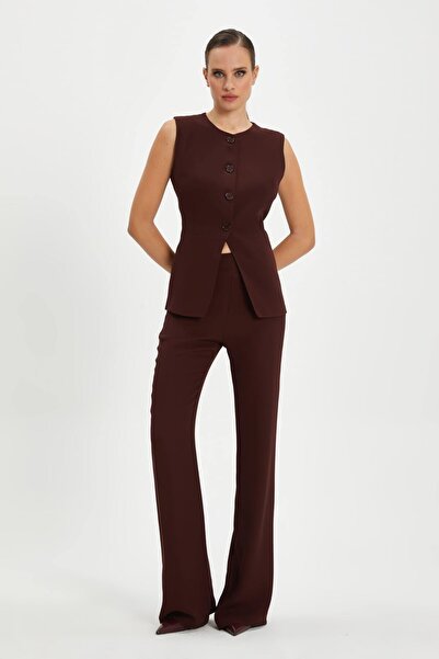 SERPİL Kadın Minimalist Düz Kesim Pantolon - Modern ve Konforlu Tasarım