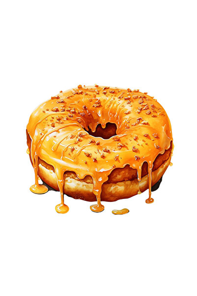 INOVATIX Σετ 8 τεμαχίων, Αυτοκόλλητο Ντόνατ Καραμέλας, INOVATIX®. 6 εκ.