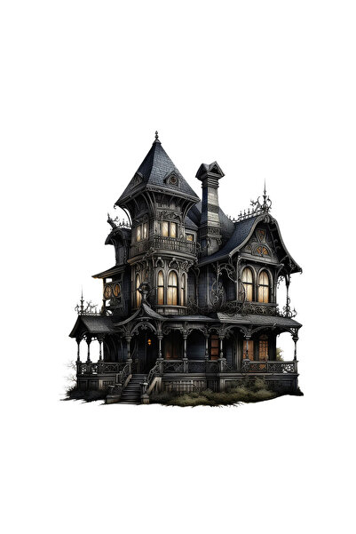 INOVATIX Set de 8 autocolante Halloween Castelul Negru, INOVATIX®. 6 cm