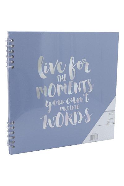 Roco Scrap Book Spiral Lilac/White "Live For The" "12 X 12" 20 Pages