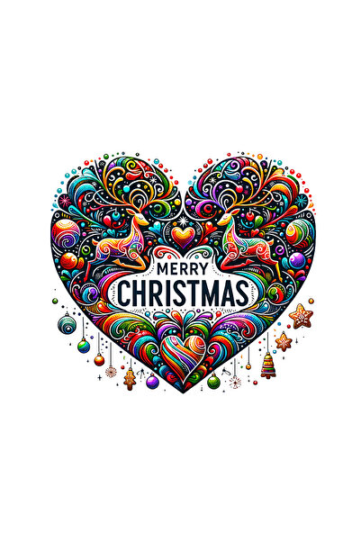 INOVATIX Set de 8 bucăți, autocolant inimă Marry Christmas Melisa, INOVATIX®....