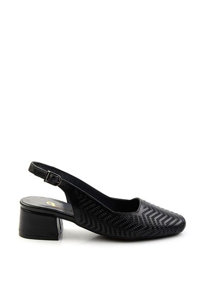 Bambi Pantofi clasici cu toc de damă din piele neagră K01531252103