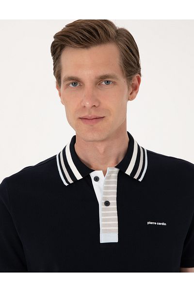Pierre Cardin Μπλουζάκι Navy Blue Slim Fit 50304013-VR033