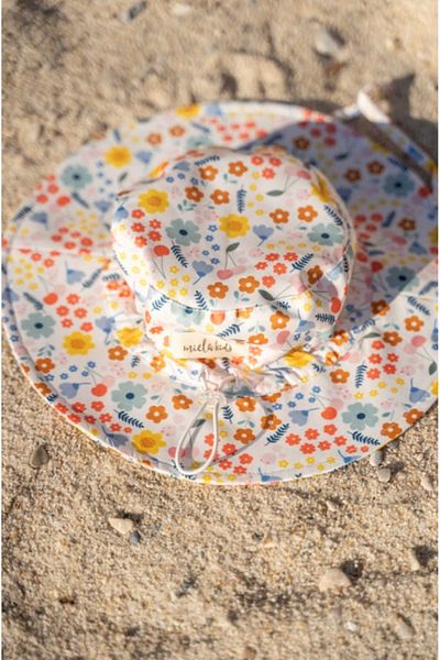 Miela Kids Pretty Floral Hat with Uv Protection