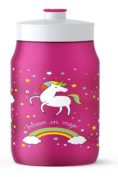 emsa Squeeze Sports Water Bottle 0.6L – Unicorn Design, BPA-Free, Leak-Proof & Dishwasher Safe