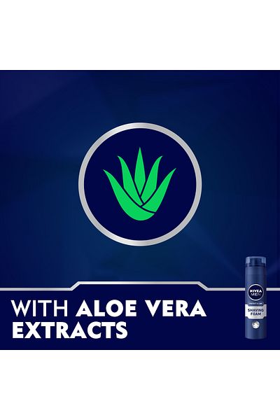 NIVEA NIVEA MEN Protect & Care Shaving Foam, Aloe Vera & Provitamin B5, 200ml