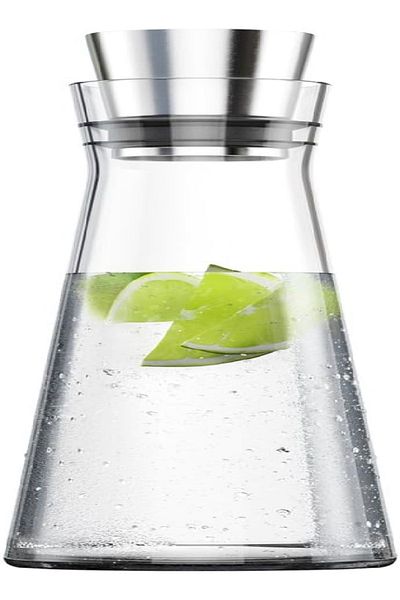 emsa Flow Cooling Carafe 1L – Glass & Stainless Steel, Elegant Design