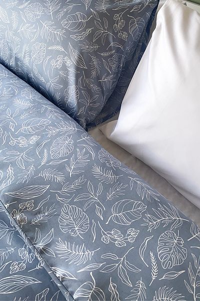 sutra 100% Cotton 6 Piece Double Cotton Satin Duvet Cover Set with 120 Thread Elastic Sheets