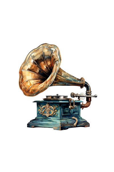 INOVATIX Set de 8 piese, autocolant instrument muzical retro vintage, INOVATIX®. 6 cm