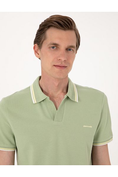Pierre Cardin Ανοιχτό χακί μπλουζάκι Slim Fit 50302625-VR183