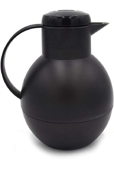 emsa Rondo Vacuum Tea Jug, 1L, Black (513430) – Sleek, Insulated & Easy to Pour
