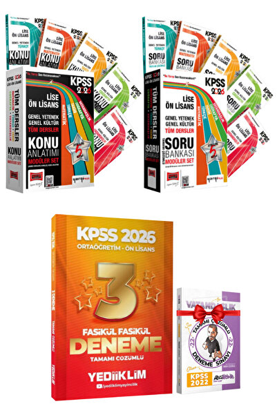 Yargı Yayınları 2026 KPSS Lise Ön Lisans Tüm Dersler Konu Anlatımı+Soru Banka...
