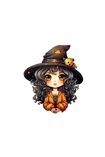 INOVATIX Set de 8 piese, autocolant Halloween vrăjitoare cu dovleac în pălări...