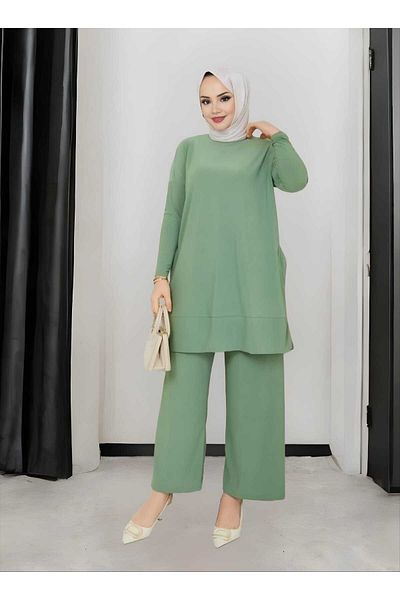 CNG MODA Sandy Pocketed Hijab Double Set