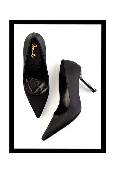 Bambi Pantofi clasici cu toc pentru femei negru mat K 01674230238