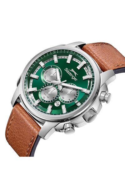 Slazenger Men's Multifunction Dark Green/Silver Dial Watch - SL.9.2480.2.02