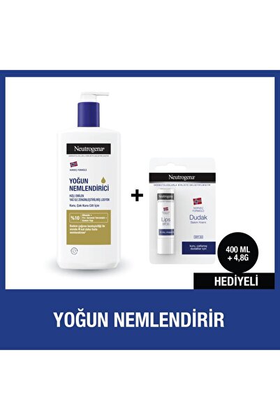 Neutrogena Yağ ile Zenginleştirilmiş 400 ML Losyon + Dudak Kremi Hediye