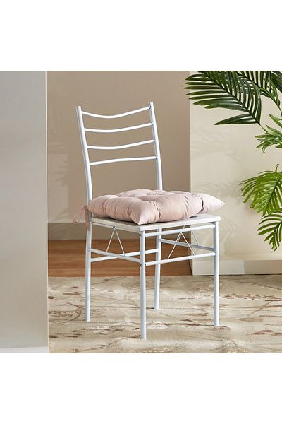 Axis Microfiber Chair Pad – 40x40 cm | Tufted Design with Tie-Ups | Colour-Fast & Comfortable