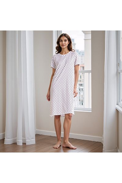 FAV Polka Dot Print Night Dress