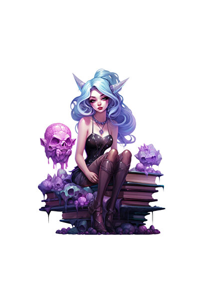 INOVATIX Set de 8 piese, autocolant Înger cu cranii și cărți magice, INOVATIX...