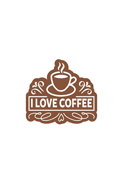 INOVATIX Set de 8 piese, autocolant I love coffee, INOVATIX®. 6 cm