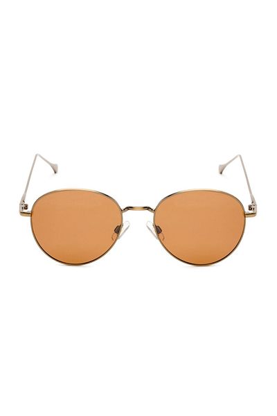 THEICONIC John Lennon Oval Sunglasses Copper Brown with Brown