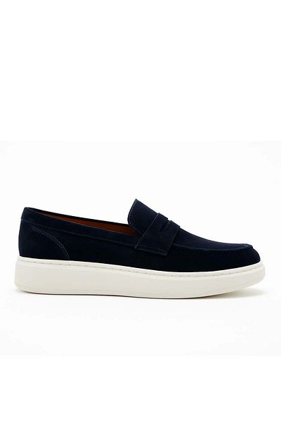 Morven Men's Navy Blue Summer Casual Eva Sole Suede Shoes