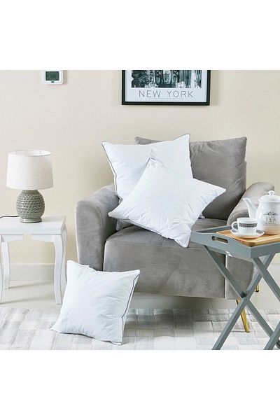 LUXURY Down Alternative Filled Cushion – 45x45 cm | Ultra-Plush Cotton Cushion with Patterned Print