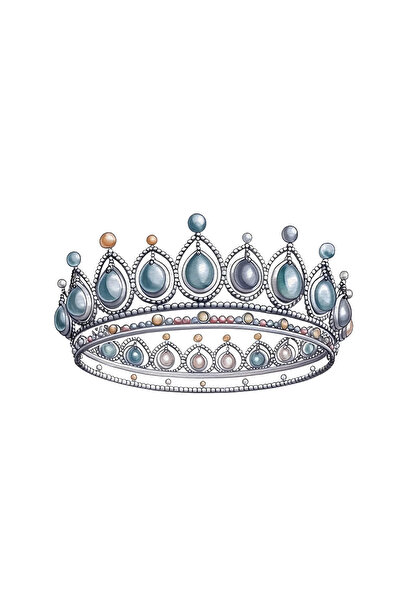 INOVATIX Set de 8 piese, autocolant Iunie încoronată cu perle, INOVATIX®. 6 cm