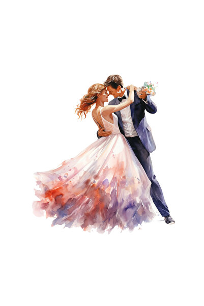 INOVATIX Set de 8 autocolante pentru invitație de nuntă, Dansul iubirii, INOV...