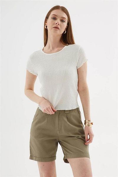 Fashion Friends Μπλούζα με υφή εκρού