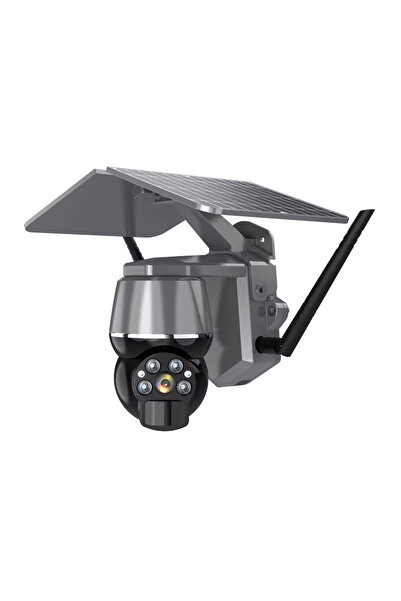 GÜMRÜK BEY ICAM Güneş Enerjili TF Kart Destekli Wifi PTZ IP Kamera 4Mp. HD Lens 360 Derece Gece Görüşü