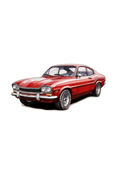 INOVATIX Set de 8 piese, autocolant Ford Capri, INOVATIX®. 6 cm
