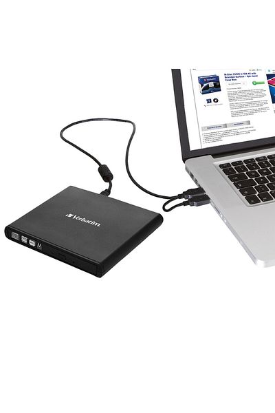 Verbatim DVD-RW extern Verbatim Slimline 98938 USB 2.0, Negru