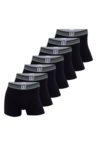 Cristiano Ronaldo CR7 CR7 Herren Boxershorts, 7er Pack - Trunks, Cotton Stretch, Logobund