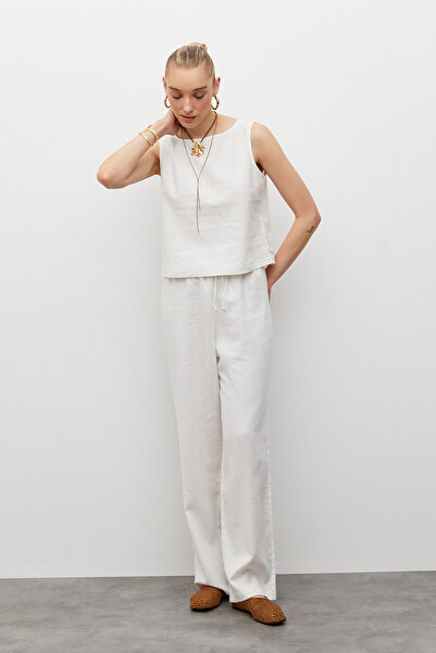 urban focus Elastic Linen Trousers