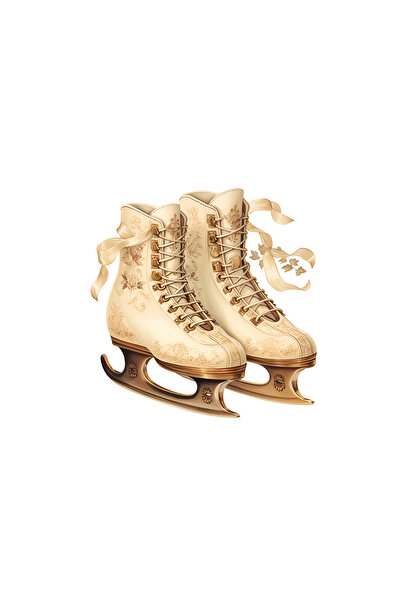 INOVATIX Set de 8 autocolante pentru ghete cu patine de gheață, INOVATIX®. 6 cm