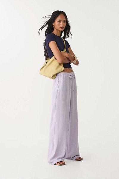 Stradivarius Flowing linen blend trousers