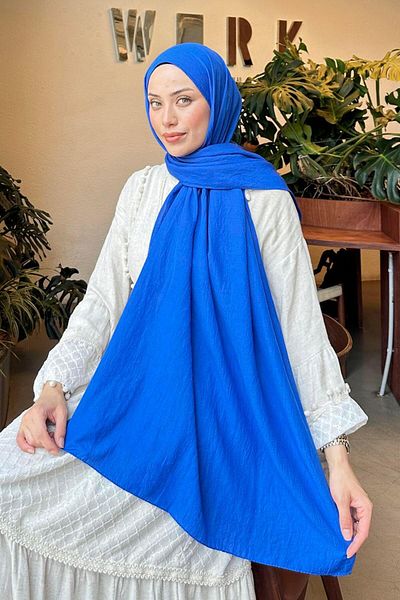 lamelif Şal Confort Bumbac Saks Blue