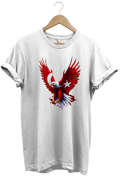 WİDİ Turcia Moon Star Design cu steagul turcesc cu vultur imprimat 100% bumba...