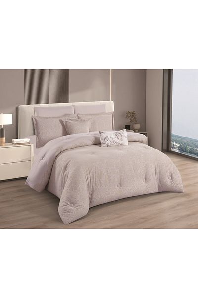 HOURS Horse Navran 8-piece comforter set with a modern and distinctive jacquard pattern, Serena-004