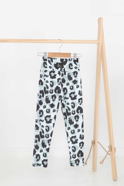 TOFİSA Момичешки клин с принт на мента и герб - 27203