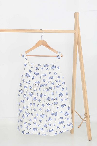 TOFİSA Girl's Saks Floral Patterned Dress - 27217