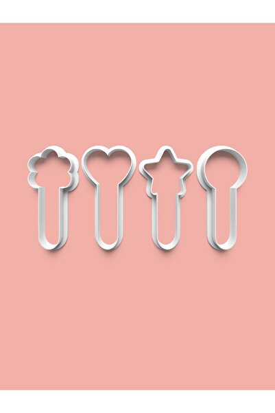 AKTASTORE مجموعة من 4 قوالب لبسكويت الشوكولاتة وقوالب عجينة السكر