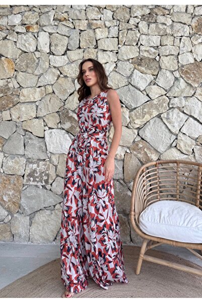 QBZ DESENLİ MAXİ TULUM YANDAN CEPLİ