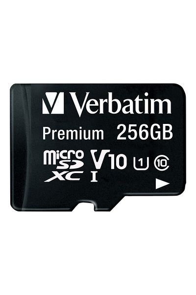 Verbatim Verbatim MicroSDXC Premium U1 256GB Memory Card, Class 10 + Adapter