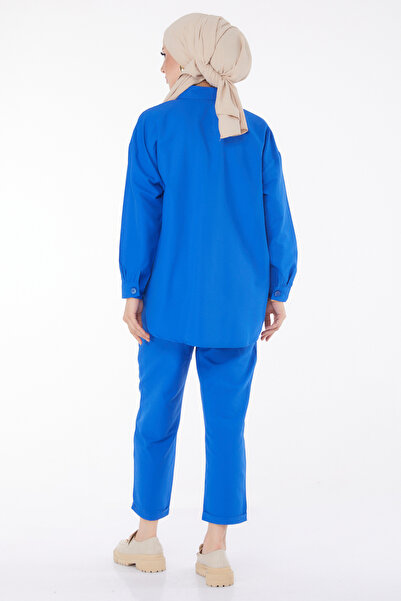 TOFİSA Tunık Pantolon İkili Takım Saks - 27086