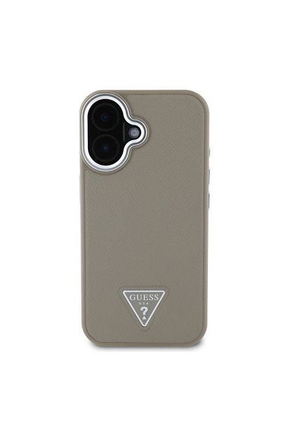 Guess Original iPhone 16 Pro case, French design, made of leather and silicone with wireless charging support from Cg Mobile